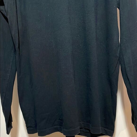 Black Long Sleeve Tee with hoodie - Picture 3 of 8